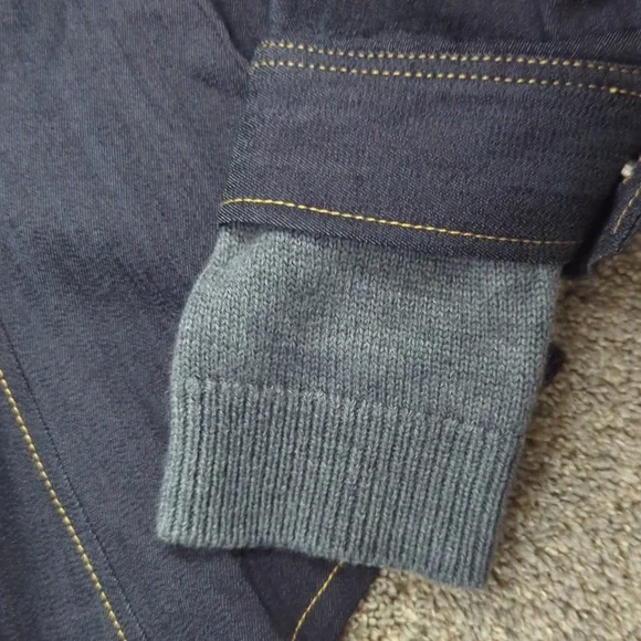 NWT Cinq a Sept Hooded Denim Jacket with Gray Hood - Picture 12 of 14